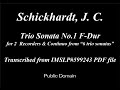 Schickhardt, J. C. _ Triosonata No.1 F-Dur from ''6 Triosonatas''