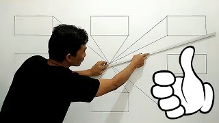 WALL PAINT 3D OPTICAL ILLUSION | GREAT FOR INTERIOR DESIGN | WALL ART PAINTING DECORATION