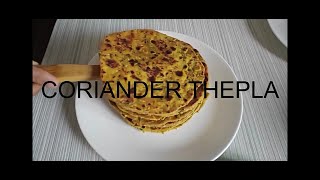 New Recipe Coriander Thepla / Hara Dhaniya Thepla / Kothmir Paratha Recipe By MasalaMagicKitchen