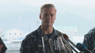 イージス艦の米兵遺体収容 捜索終了、米海軍司令官が会見