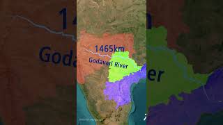 Godavari River ( गोदावरी नदी ) 🌏Through Animation#education #geography.