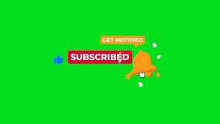 #subscribegreenbutton Youtube subscribe green button(No Copyright)green screen