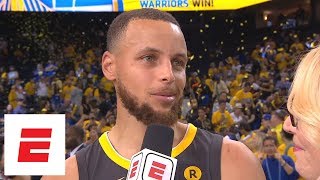 Steph Curry reacts to setting NBA Finals record with nine 3-pointers in Game 2 | ESPN