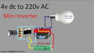 4v dc to 220v AC mini inverter