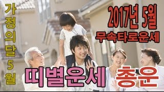 띠별운세 2017년 5월 운세 총운( 금전운, 재물운, 횡재수 보기전 시청)