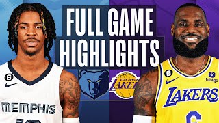 GRIZZLIES at LAKERS | FULL GAME HIGHLIGHTS | January 20, 2023