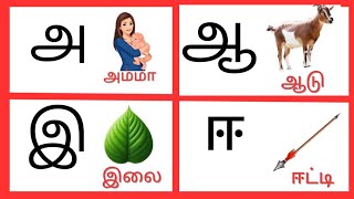 உயிர் எழுத்துக்கள் l அ ஆ இ ஈ l learn tamil alphabet lettersl uyir eluthukkal l #tamil #tamilletters