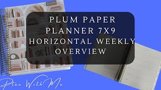 Plum Paper Planner 7x9 Neutral Horizontal Weekly Overview