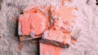 Gym Chalk Crush Asmr  with Orange Cornstarch paste  #gymchalk #chalkcrumble #cornstarch #asmrmandy