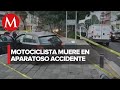 Fallece motociclista en accidente vial en la alcaldía Coyoacán