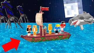 Passamos uma Noite em um Oceano Perigoso no Minecraft!