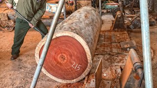 Watch a 65-Year-Old Master Craftsman Tackle a 2.15m Log: Insanely Dangerous Woodworking Challenge!