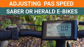 How to Adjust Pedal Assist System (PAS) Speed on  Senada Saber or Herald Electric Bike