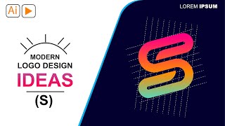 Modern (S) Letter Logo Design In Adobe Illustrator Tutorial ||Grind Logo Design |With Inaa Graphics