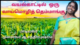 'வயல்காட்டில் ஒரு வாய்மொழித் தெம்மாங்கு.'_முனைவர்.ஆ.சந்திரபுஷ்பம்.