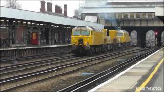 57305 TnT 57303 on Snow Train @ Tonbridge 17/02/12