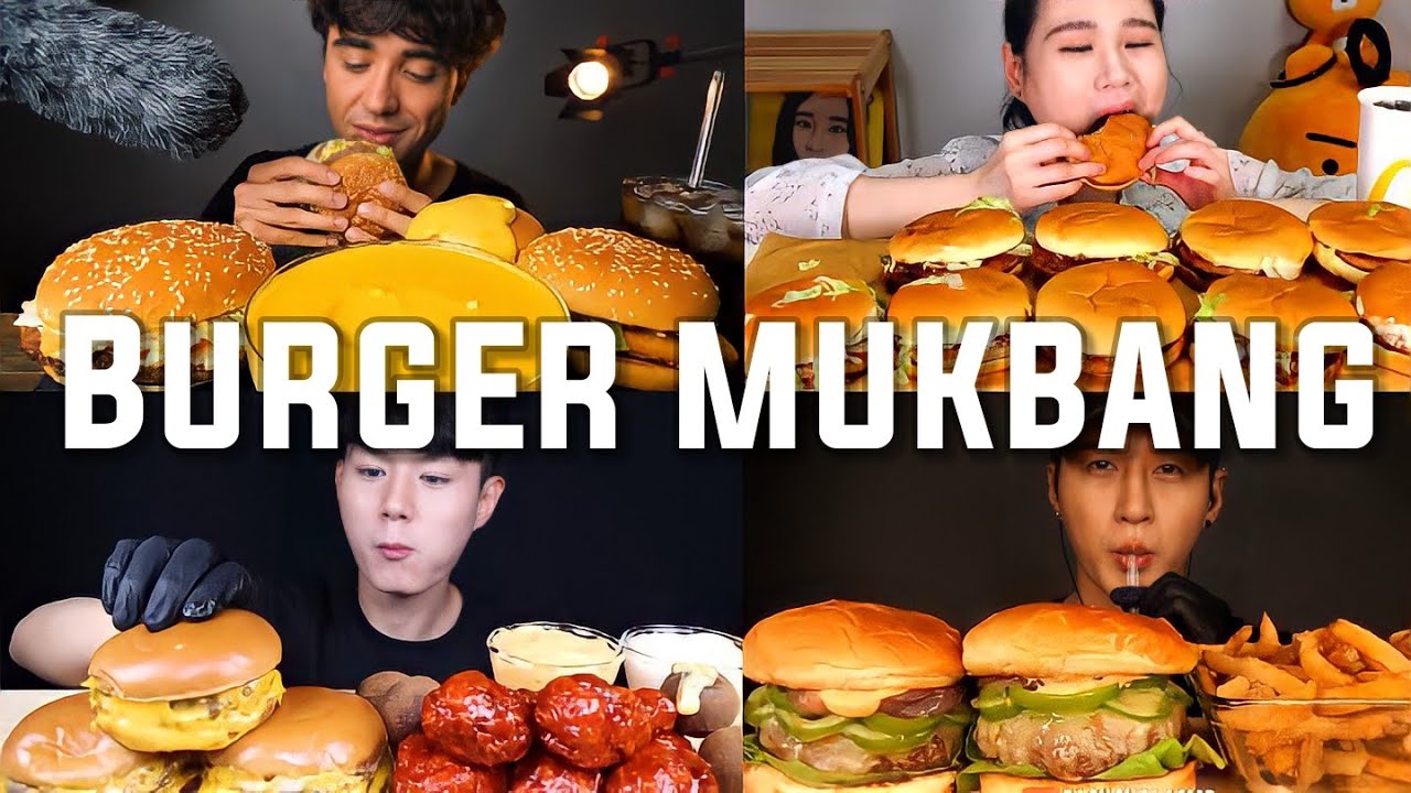 Burger Mukbang | ASMR MUKBANG COMPILATION | - YouTube