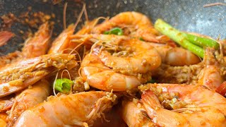 Stir Fry Lemongrass (Kreung) Shrimp recipe