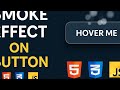 Hover Smoke Effect on Button using HTML CSS JavaScript ☁️✅ | Mouse Trail Animation