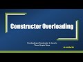 Constructor Overloading In Java. What is constructor overloading.  Important Java Interview Question