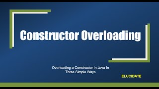 Constructor Overloading In Java. What is constructor overloading. Important Java Interview Question