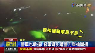 警車也敢撞!竊車嫌犯遭警方舉槍圍捕