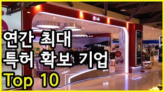 2021년 한 해 동안 가장 많은 특허를 확보한 글로벌 기업 Top 10