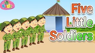 Five Little Soldiers || Nursery rhymes || English rhymes || #ANIKIDZ
