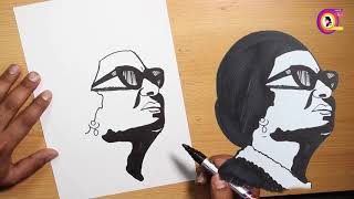 تحديات الرسم رسم شخصيه مشهورة بشكل كرتوني سريع تعاون مع Mb Art
