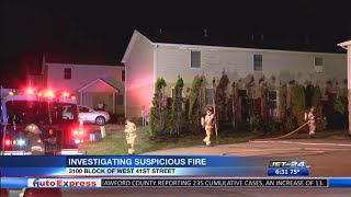 Police investigating suspicious overnight fire