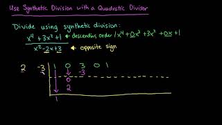 Synthetic Division with a Quadratic Divisor