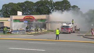 West Mercury Blvd. in Hampton closed following two-alarm fire