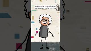 Albert \u0026 Hawking React to Atom Simulations!⚛️😂 #funnyshorts #animatedcartoon #simulationtheory #fyp