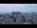 moment israeli airstrike hits gaza tower block after hamas attack