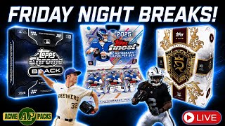 Friday Night Sports Card Breaks! FINEST FOOTBALL, ROYALTY WWE, TC BLACK BASEBALL!