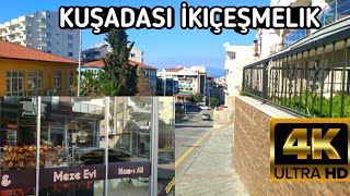 KUŞADASI WALK AT İKIÇEŞMELIK MAHALLESI 2022 | 4k UHD 60fps