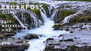 Iceland - Easy Hike to Brúarfoss (Waterfall) - leichte Wanderung zum Brúarfoss in Island (4K)