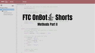 FTC OnBot Java Shorts 04 - Methods That Return a Value