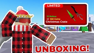 I Unboxed 100+ Christmas Crates | ROBLOX Sword Minigames