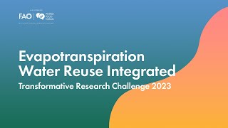 Evapotranspiration Water Reuse Integrated Technology | TRC 2023