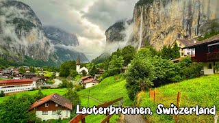 Lauterbrunnen, Switzerland, walking in the rain - The most beautiful Swiss village