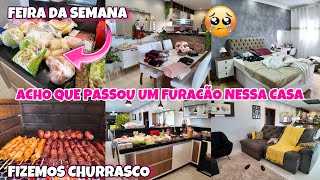 COMPRAS DE MERCADO / Organização da casa TODA / VISUAL NOVO / TIVE QUE DOAR QUASE TUDO 😔