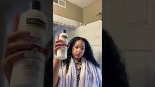 SILK PRESS ON MY NATURAL HAIR💇🏽‍♀️😍✨tresemme makes hair smooth \u0026 less frizzy!