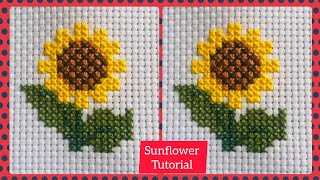Sunflower _ Cross Stitch Designs / easy cross stitch pattern @Heavenly Handmade Creations