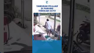 Detik-detik Tawuran Pelajar di Parung Terekam CCTV Diamankan Polisi #shorts