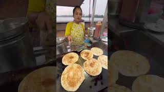 Sweet lady selling Loni dosa in Kolhapur