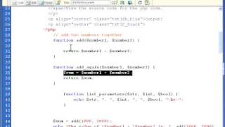 PHP Tutorial, 08_02, work functions Part-1,