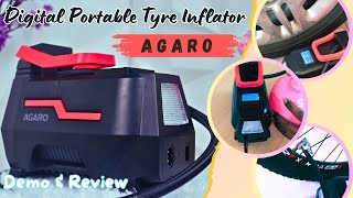 AGARO TI2157 Digital Portable Tyre Inflator | Review | Demo For Car and Bicycle tyres