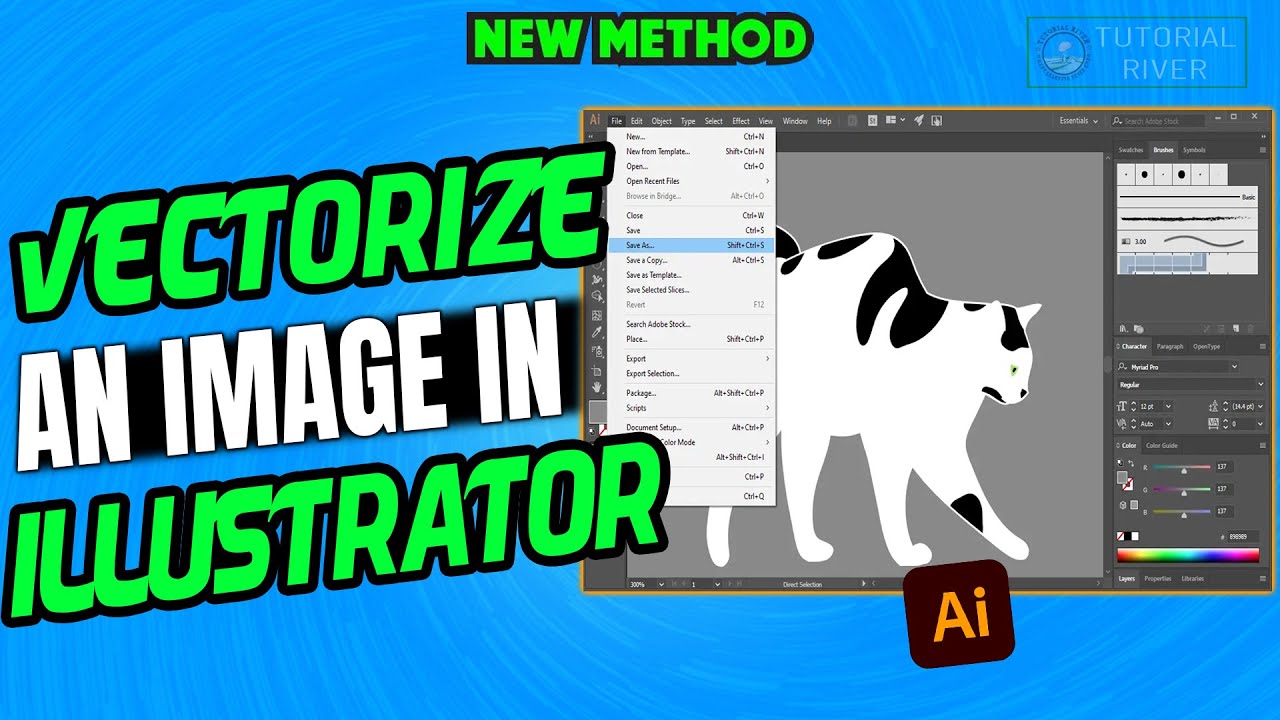 How To Vectorize An Image In Illustrator 2024 (Quick & Easy) - YouTube