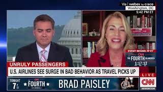 AFA on CNN with Jim Acosta: U.S. Airlines See Surge in Bad Behavior as Travel Picks Up